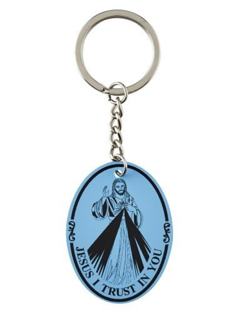 Autom Co Divine Mercy Laser Engraved Keychain