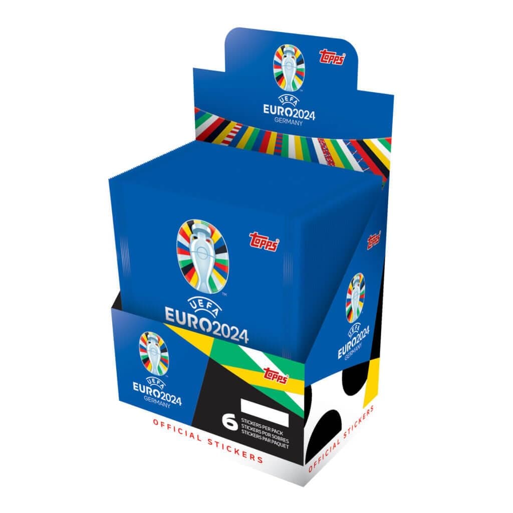 Topps Official Euro 2024 Sticker Collection - Full Box Bundle - 200 packets of EURO 2024 stickers in 4 Full Boxes (50 packets per box). 1200 stickers per bundle.