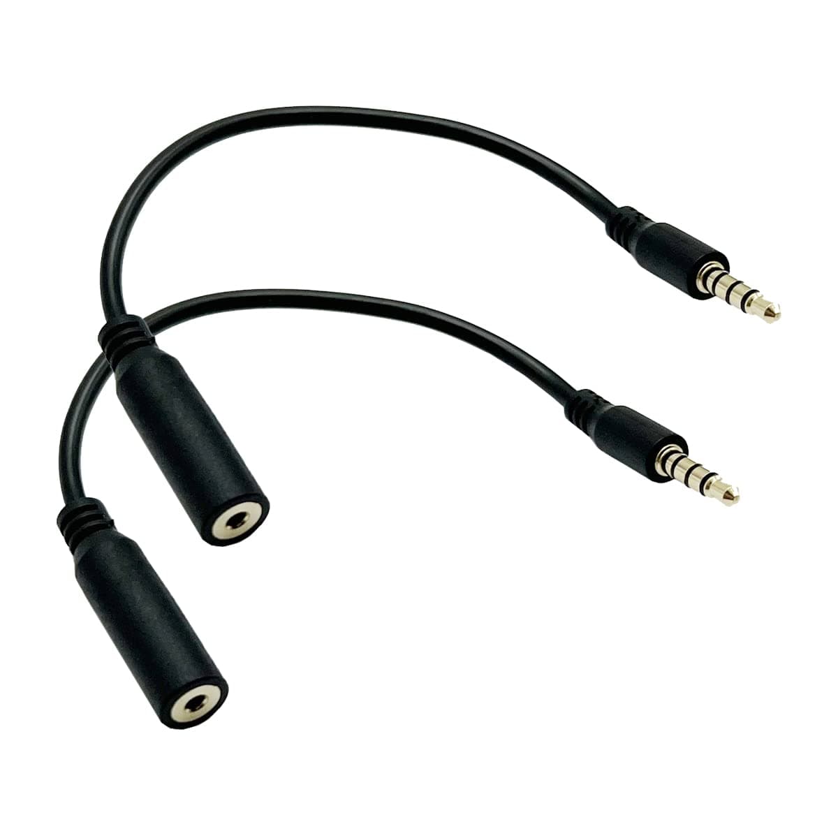 Seadream 6 inch 4-Pole 3.5mm Male to 2.5mm Female Headset Audio Adapter Cable Extender Stereo Jack (1Pack)