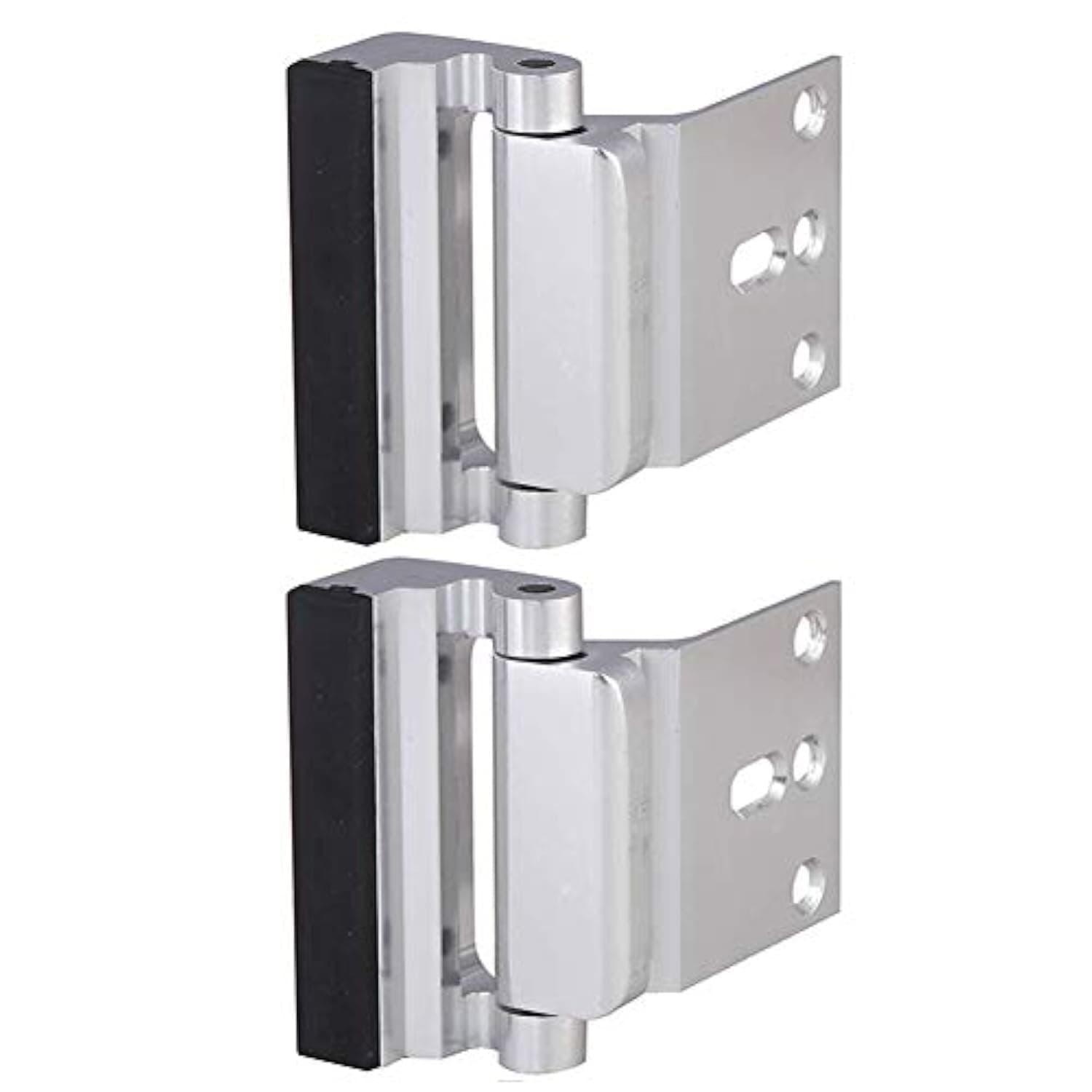 2 Pack Door Reinforcement Locks with 8 Screws, Home Security Door Lock for Toddler, Childproof Door Lock Night Lock Withstand 800 Lbs Silver