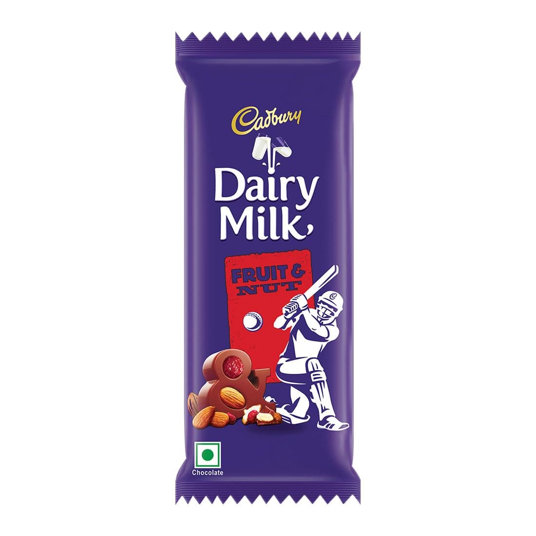 Dairy Milk Fruit and Nut Cricket Pack Chocolate Bar, 75 g