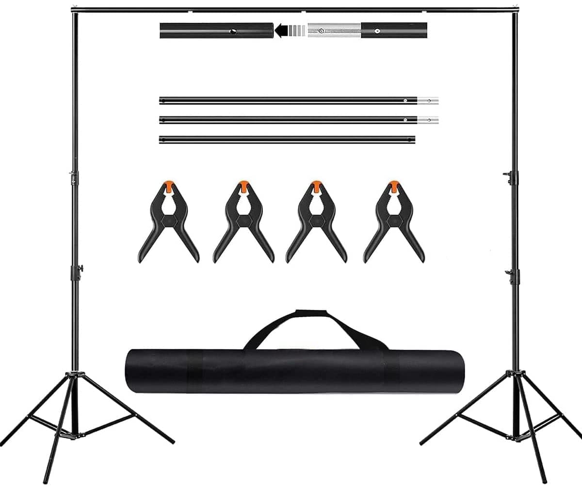 Padom Photography 2m*2m Backdrop Stand Background Support System with Carrying Bag (2M*2M)