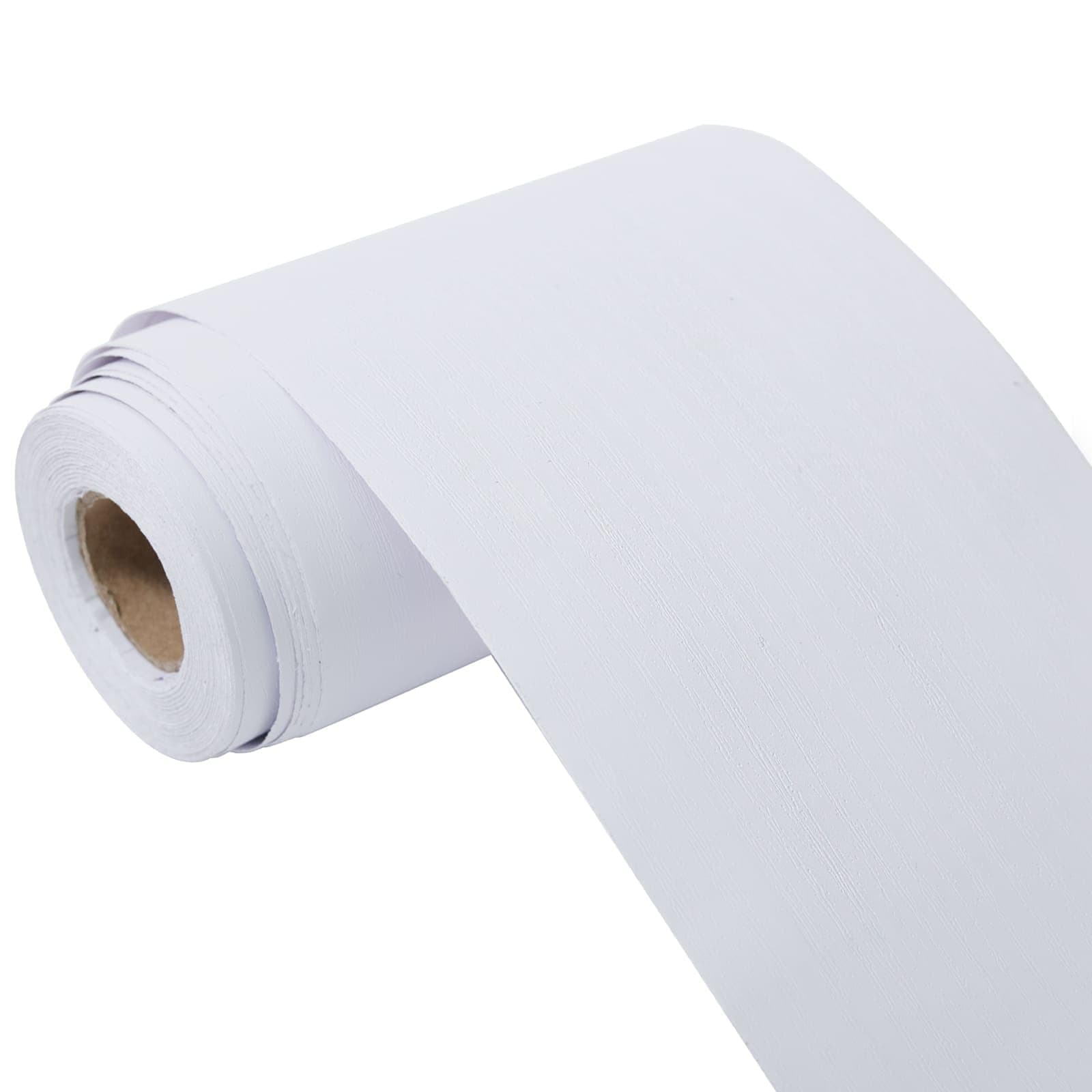 WADILE 32.8ft White Wood Grain Wallpaper Border Mirror Frame Removable Waterproof, Peel and Stick Wall Paper Border Decor Self Adhesive, Kitchen Bathroom Sticker