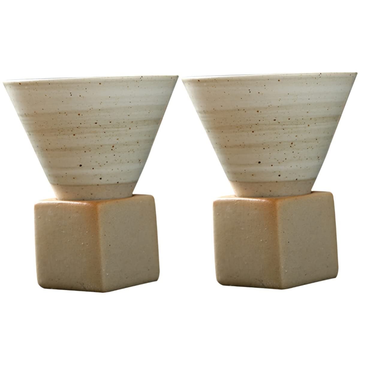 YARNOW Milk Mug 2 Sets Ceramic Coffee Mug Vintage Coffee Cups Ceramic Coffee Mugs Ceramics White Japanese-style Pull Flower Cup Cappuccino Mug