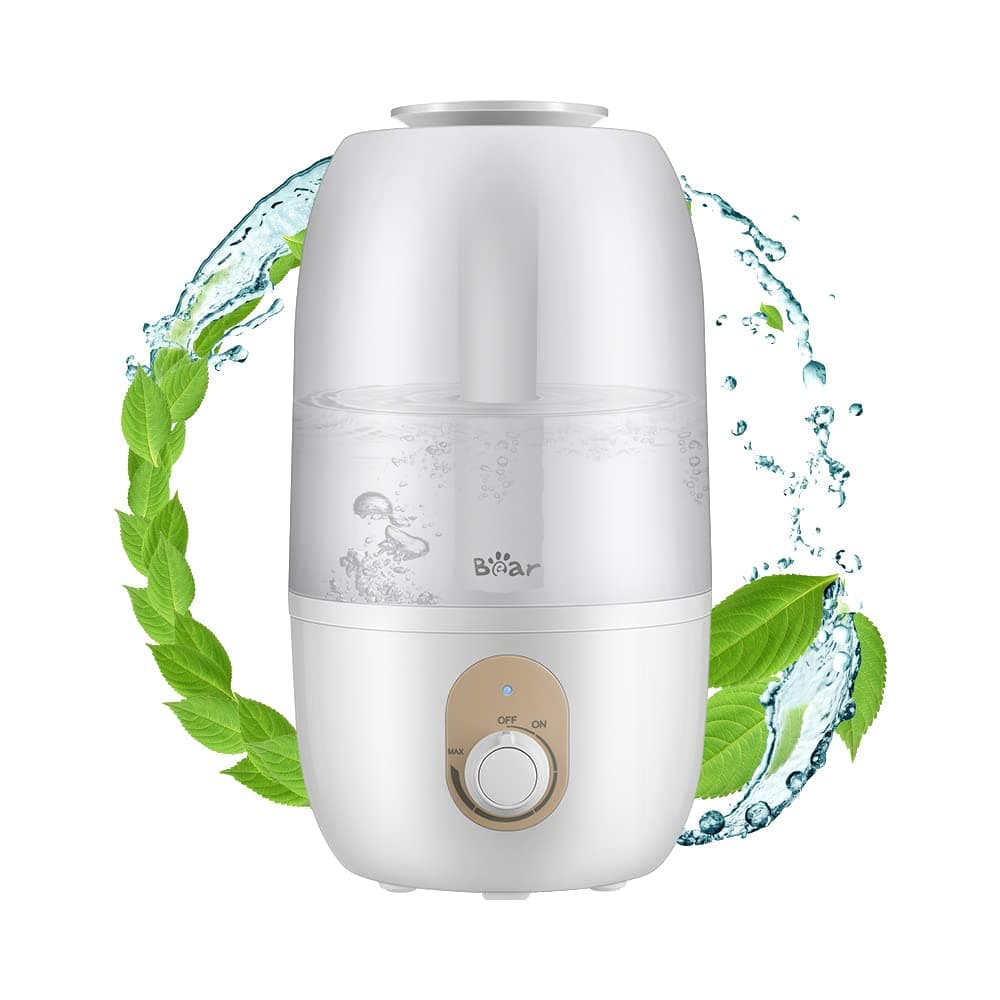 Bear 3L Cool Mist humidifier, Quiet Humidifier Auto Shut ,Adjustable Mist Output Water Tank for Baby Room Bedroom and Office