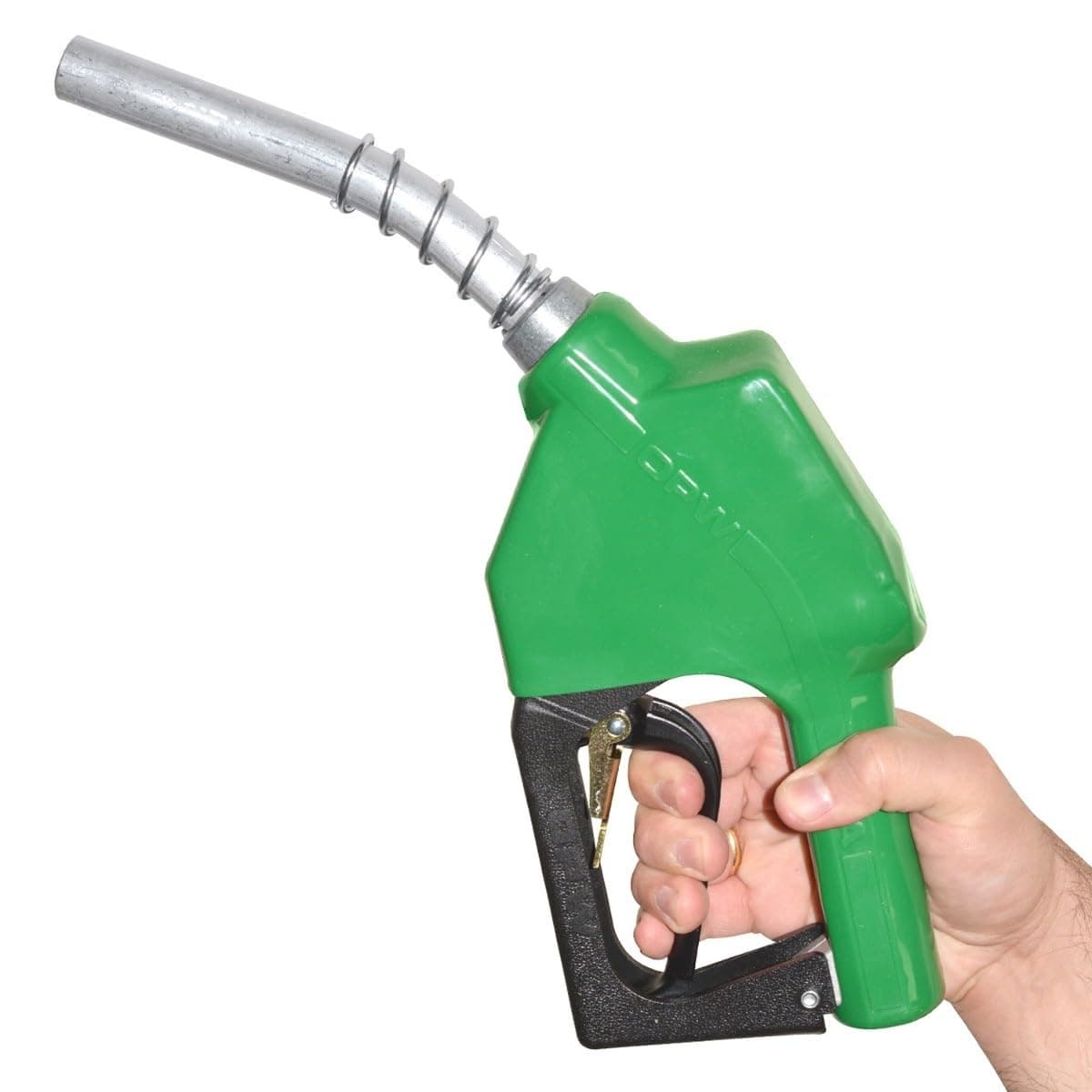 11A-0100-1P Automatic Fuel Nozzle 3/4" with Hold Open Clip, Green