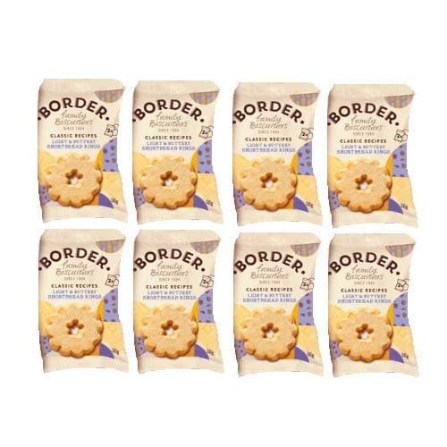 Shortbread Rings - Luxury Mini Packs Of 2 Border Biscuits (Pack of 8)