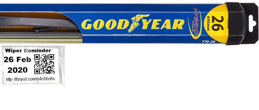 Driver Windshield Wiper Blade for 2008-2017 Mitsubishi Lancer & Reminder Sticker (Hybrid)