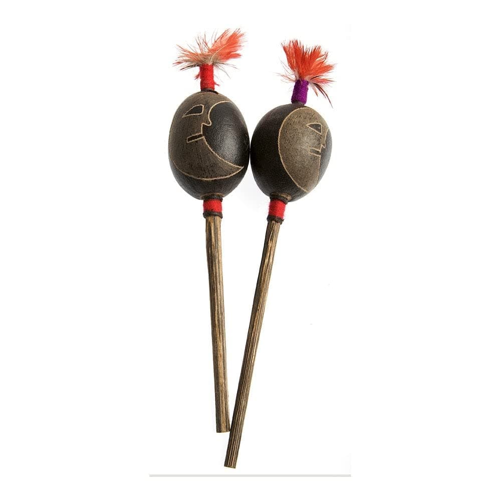 Peruvian Amazon Shipibo Moon Mama Kia Design Jungle Rattle (3-4" Medium) Red