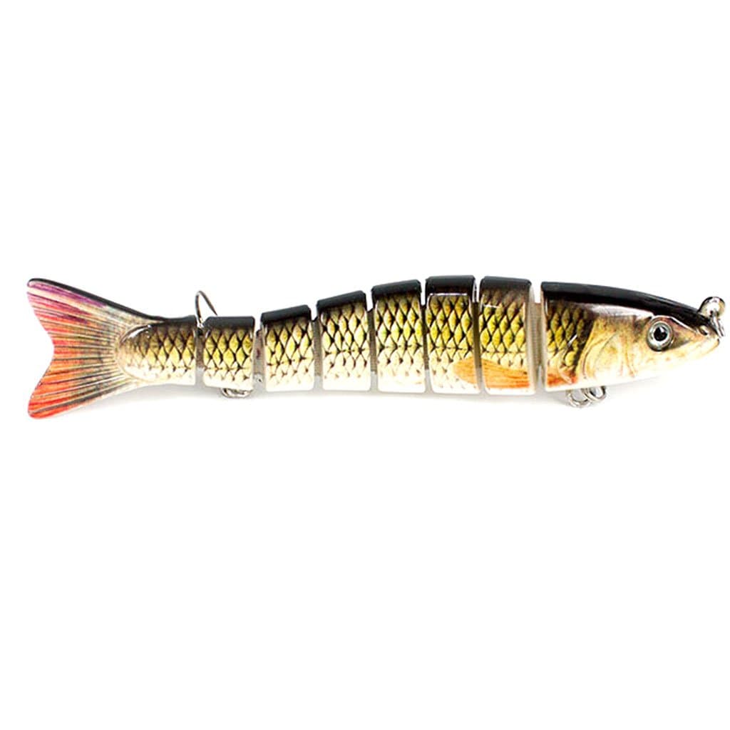 5.5" Multi Jointed Section Segmented Fishing Lure Bass Trout Swimbait Crank Topwater - Anchovy