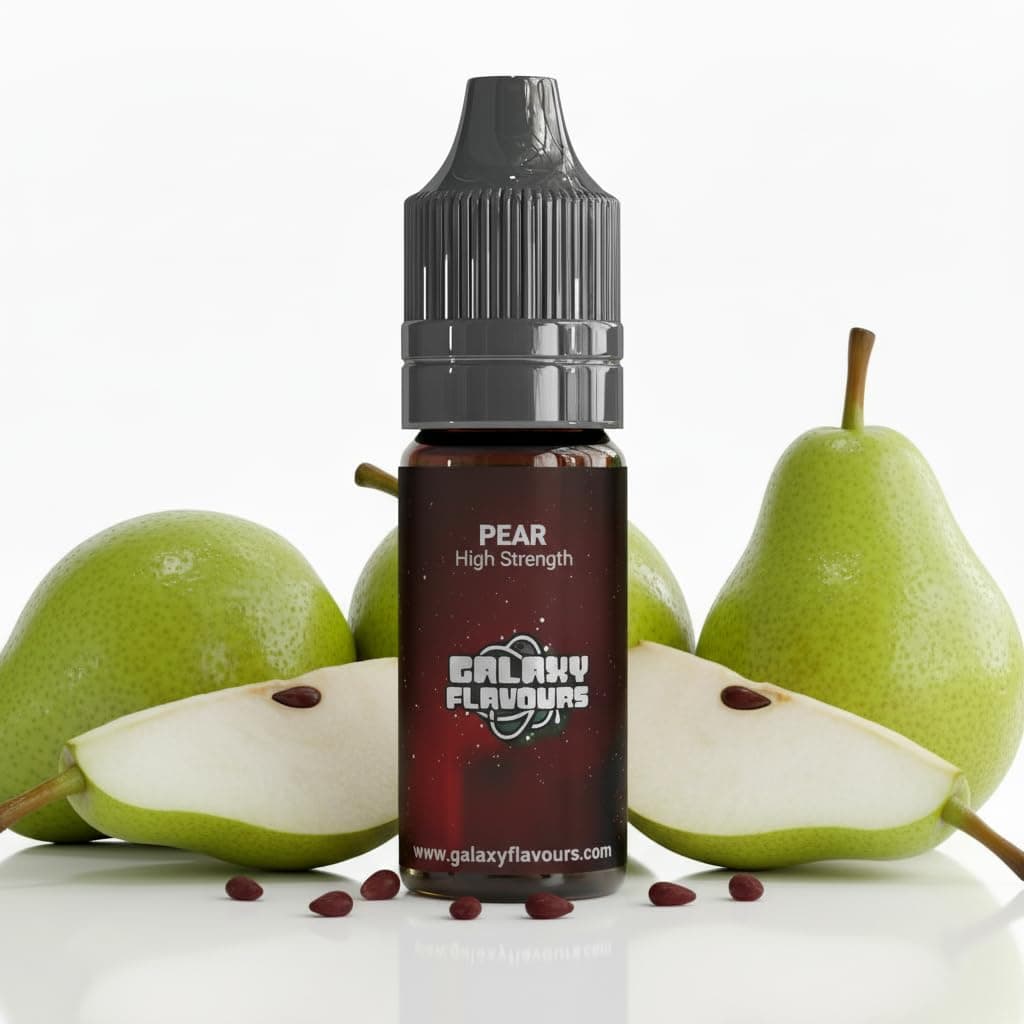Pear Food Flavouring Drops 10ml - Premium Fresh Fruit Extract for Professional Baking & Luxury Pear Beverages - High Strength Food Grade Concentrate by GALAXY FOOD FLAVOURS