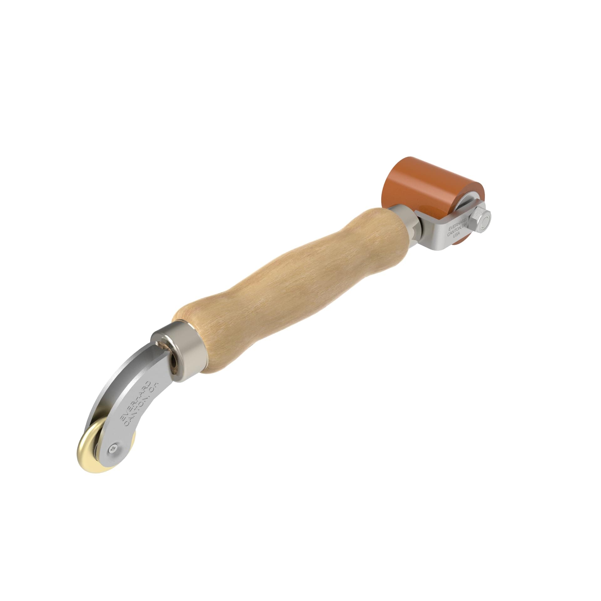 Everhard Double-end Silicone Seam/Brass Detail Roller Made in USA MR13140