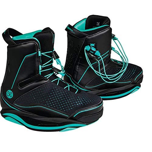 Ronix Women's Wakeboard Bindings Signature Boot - Black/Ozone Blue (2019)