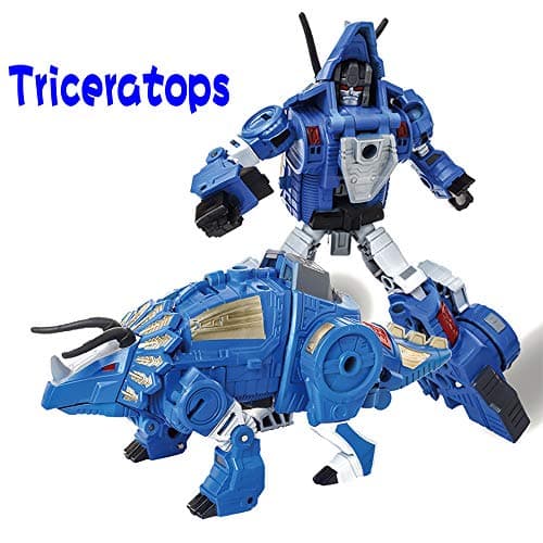 BMB Volcanicus Deformation Power Grimlock Alloy Dinosaur Action Figure Robot Toys Gifts for Kids Boys (Slag(Blue Triceratops))