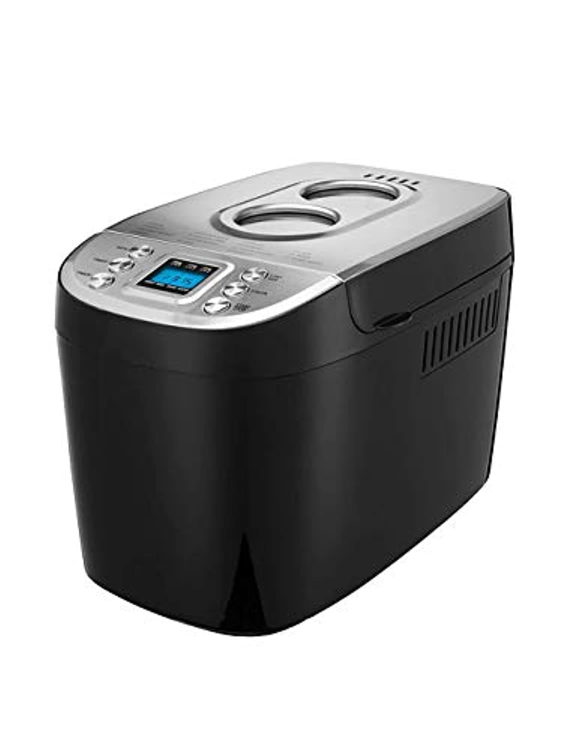 Arshia BM106-2616 Bread Maker, Black,850W,Max Load weight of 1.5kg, Stainless Steel Lid,Automatic Warm,LCD Display,13hrs programmable,Non stick,15 digital programs,18months warranty