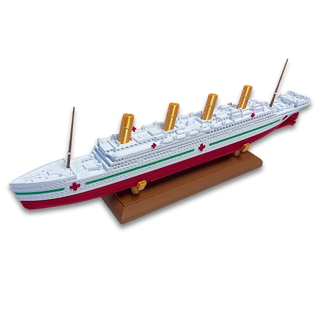 HMHS Britannic Model Ship 1 Ft Long Assembled Titanic Toys For Kids, Historically Accurate Titanic Toy, Titanic Ship, Titanic Cake Topper, Titanic Figurine, Removalble Stand Included