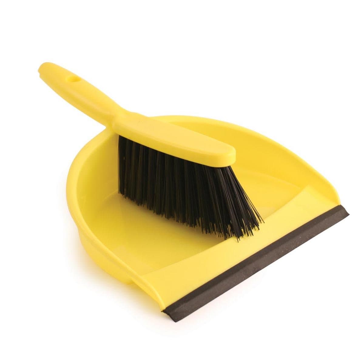 VZ.8012/Y Color Coded Hygiene Dustpan and Hand Brush Set, Yellow