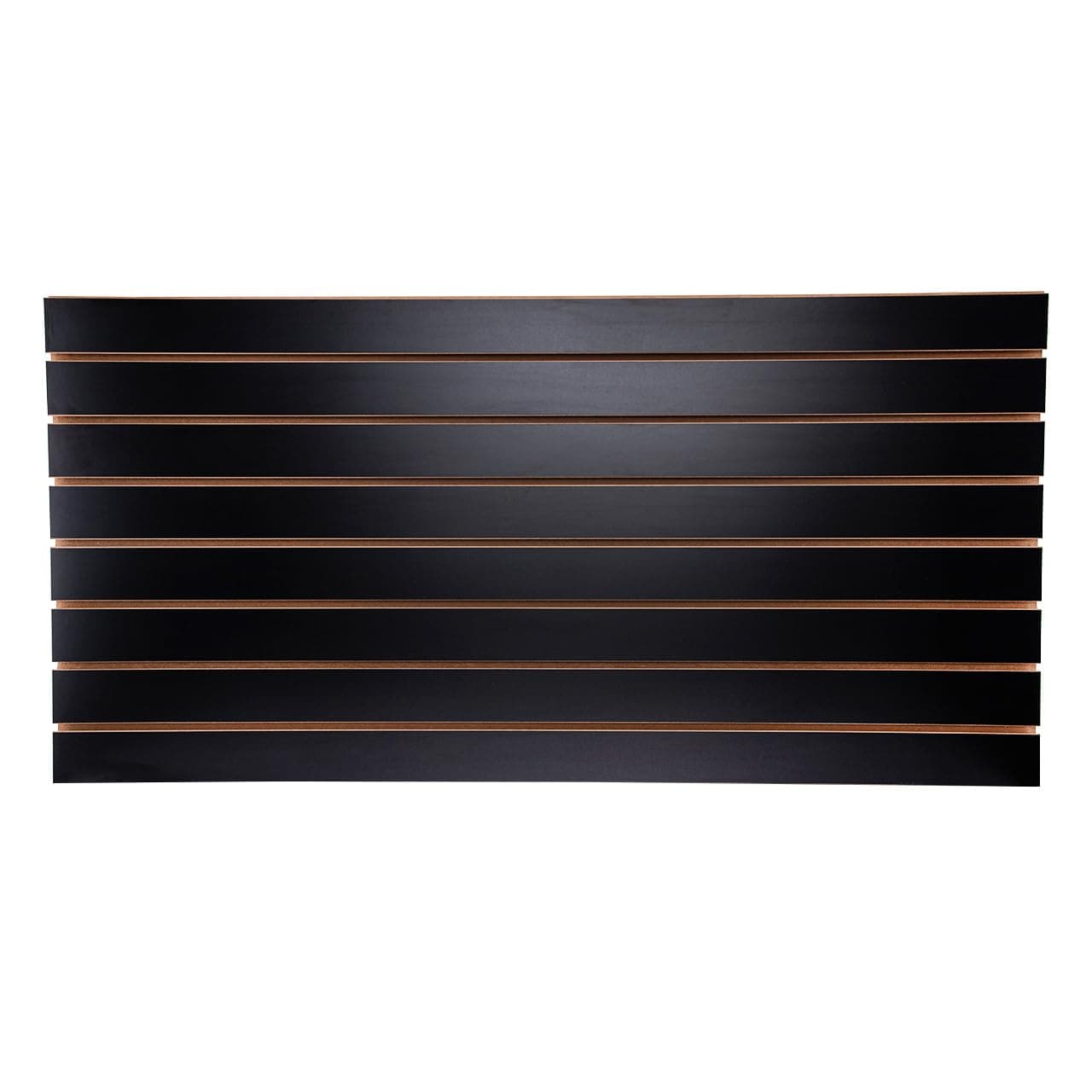 SSWBasics 4 ft x 2 ft Horizontal Black Slatwall Panels for Wall (24''H x 48''L) - Pack of 2 - Garage Wall Organizer Panels and Craft Storage Organization Slatwall Panel