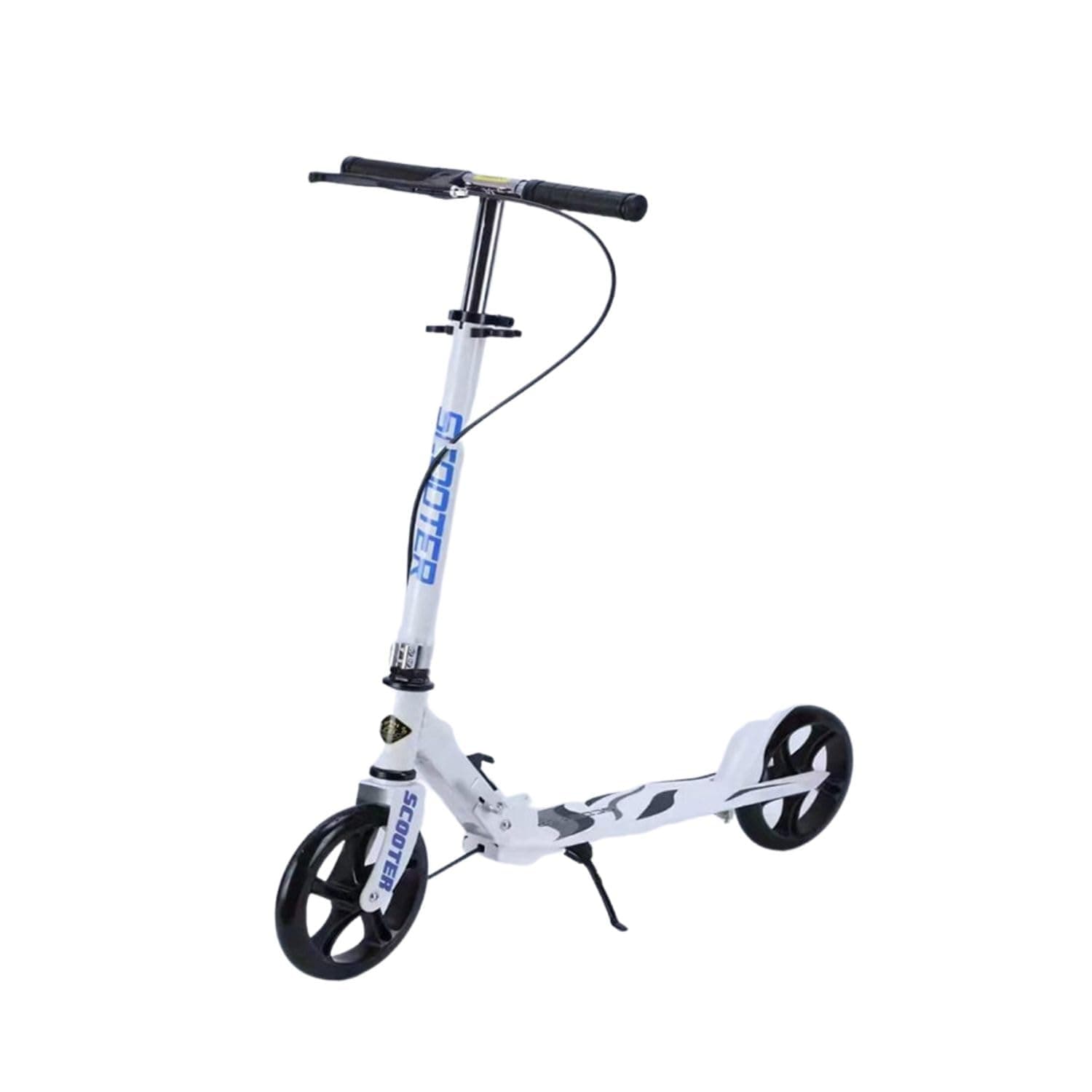 DORSA Scooters for Adults Teens, Kick Scooter with Adjustable Height Dual Suspension and Shoulder Strap Big Wheels Scooter White, D-M-105-SC-WHITE