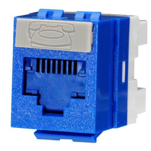 Molex Premise Network 181970086 PowerCat 6 DataGate Jack, 568A/B, Blue, Pack of 25