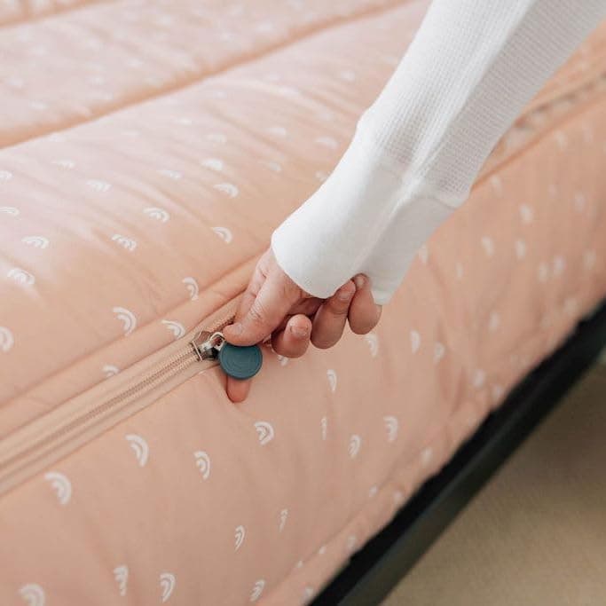 Beddy's Rainbow Theme Durable Zipper Bedding for Kids, Bed in a Bag, Peach Sheets & Comforter, Includes Pillowcase & Pillow Sham Easy to Make & Wash