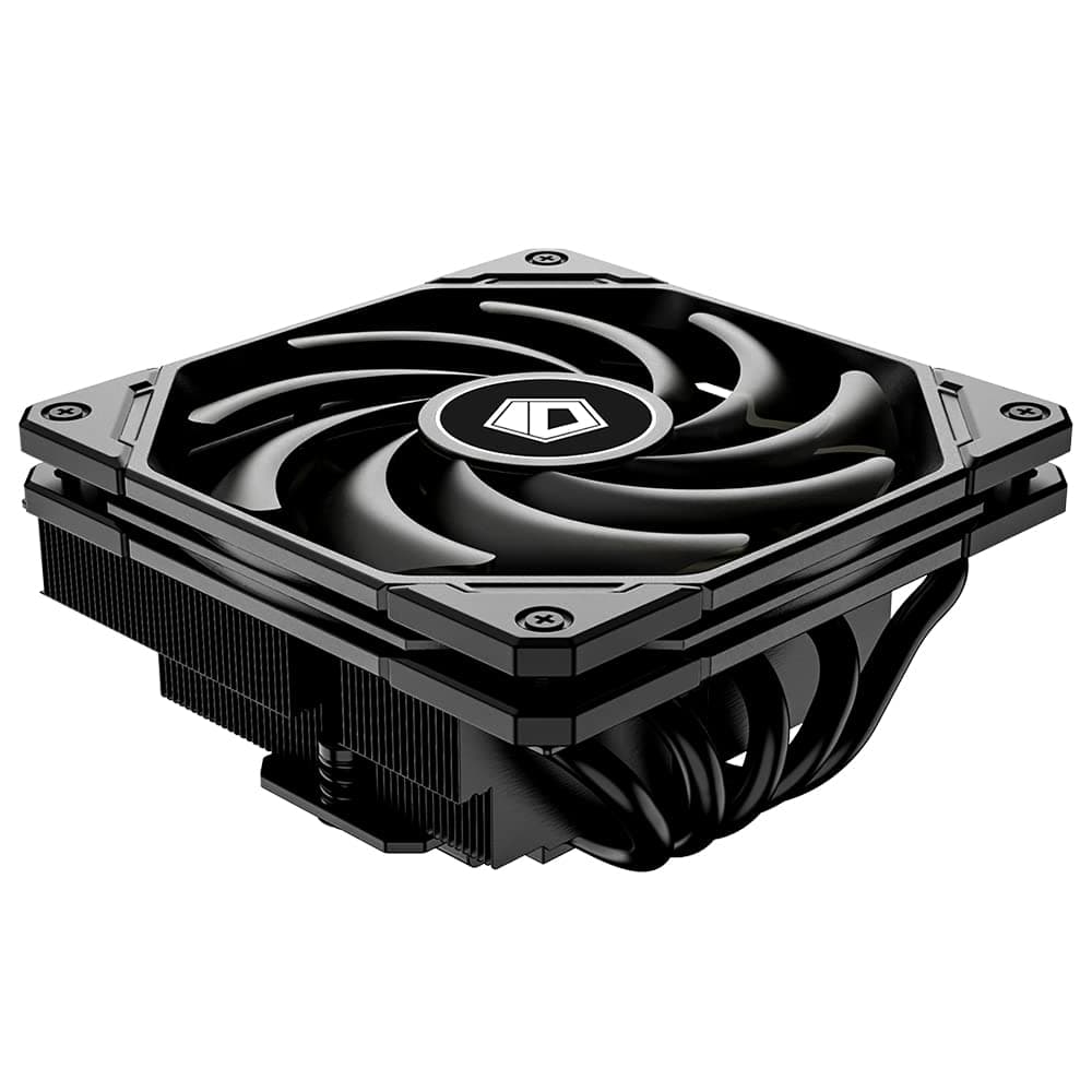 ID-COOLING IS-55 BLACK Cooler Low Profile 57mm Height CPU Air Cooler 5 Heat Pipe 120x120x15mm Slim Fan CPU Fan for Intel LGA1700/115X/1200 AMD AM4/AM5 Desktop