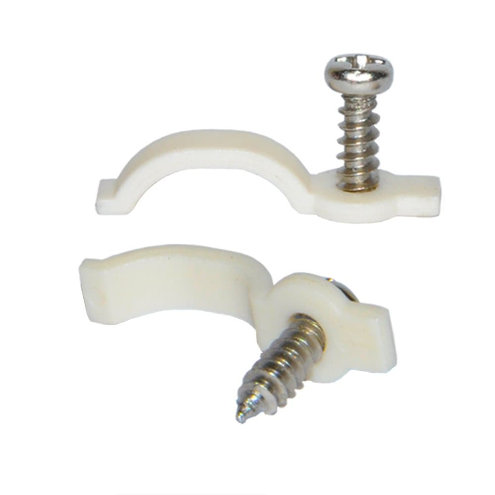 SpiritLED 100 Lots Strip Light Mounting Bracket,One Side Fixing,Screws Included (Ideal for Waterproof Strip Width 8mm(5/16"))