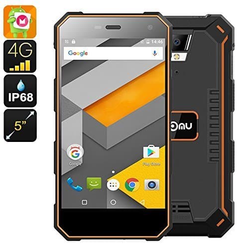 Sudroid Nomu V18h 5 Inch 32GB Waterproof Phone Android 5000mAh Dual SIM 13MP Smartphone (Orange)