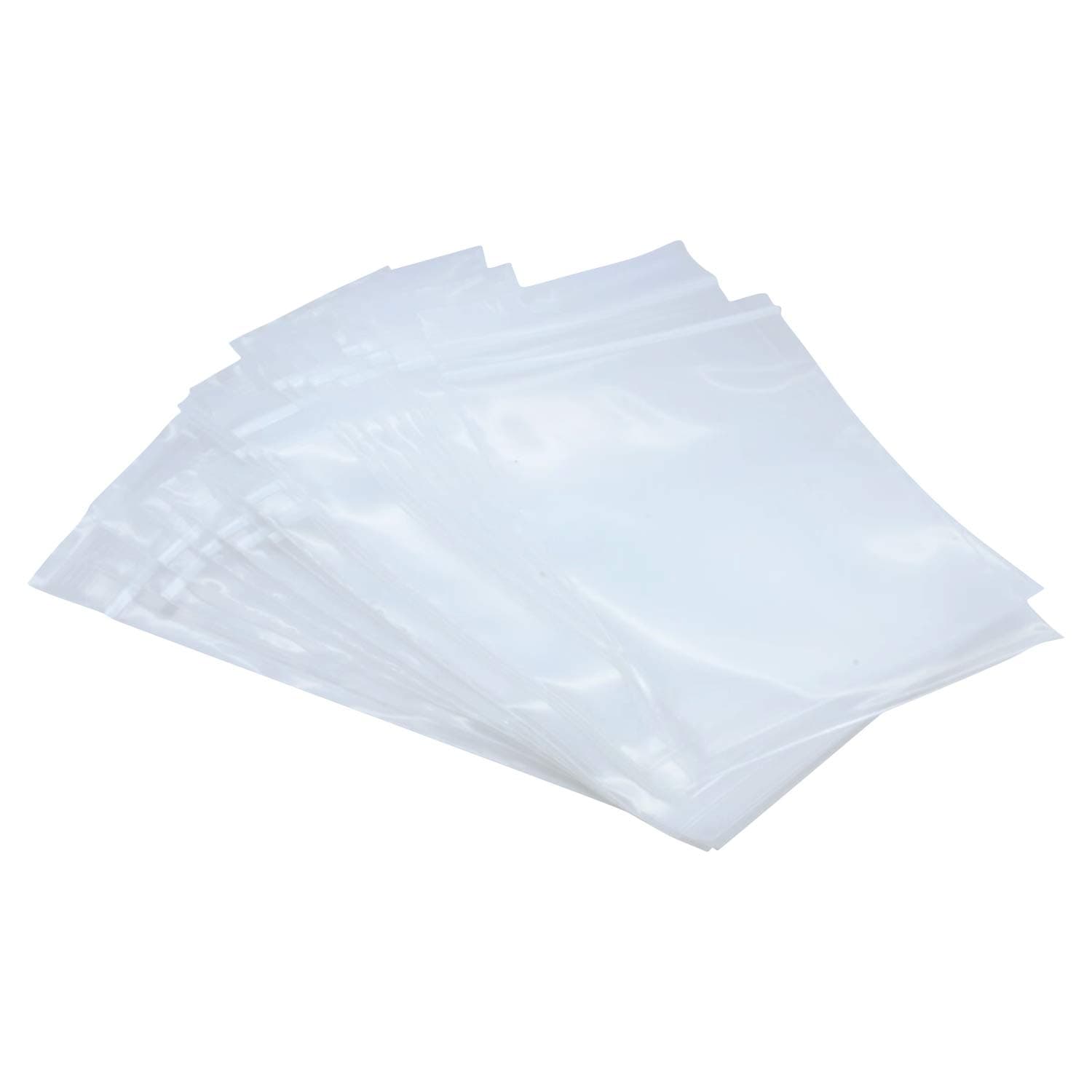 500 Pack Rok Hardware Heavy Duty 8" x 10" Resealable 4Mil Thick Writable Dispenser Plastic Big Clear Poly Zip Food Safe Storage Bags, Large RZ4R810