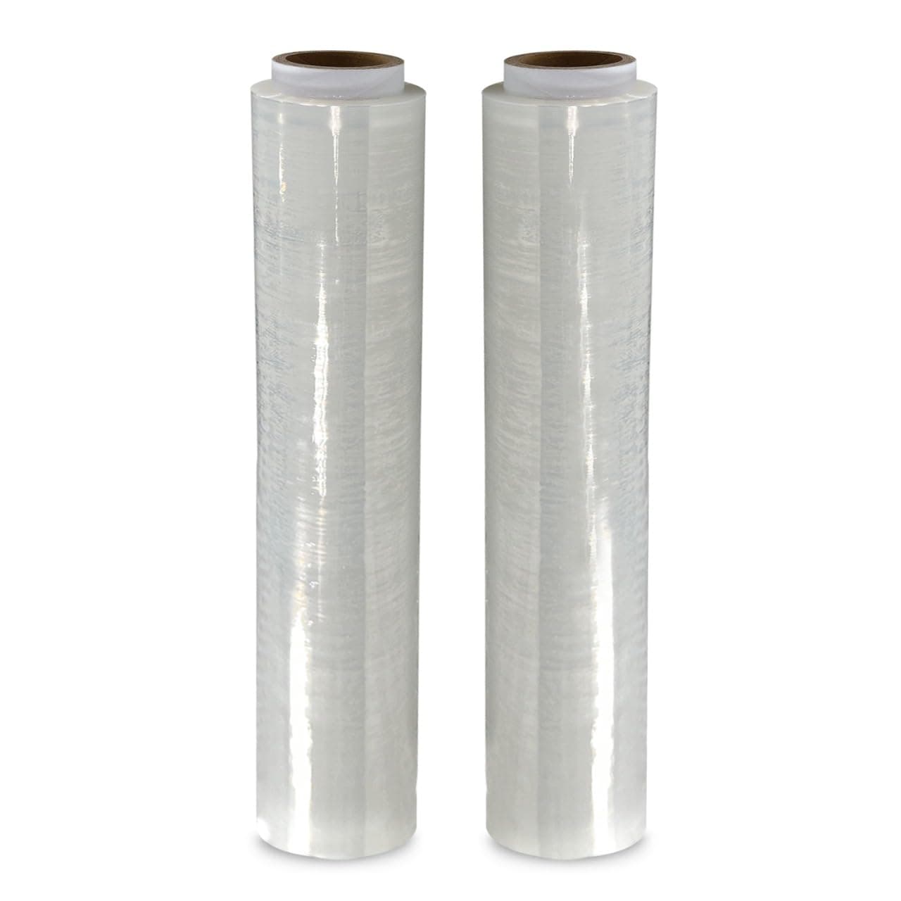 JeeJaan® 2 Rolls Clear Pallet Wrap 400mm x 250m, Non-Extended, 20mu - Strong Stretch Shrink Cling Film - Ideal for Wrapping - Warehouse, Moving House & Furniture