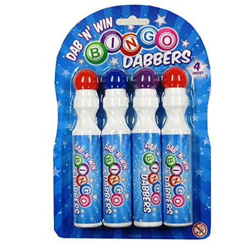 Dab N Win, Large Bingo Dabbers - Pack of 4, 3 Colours