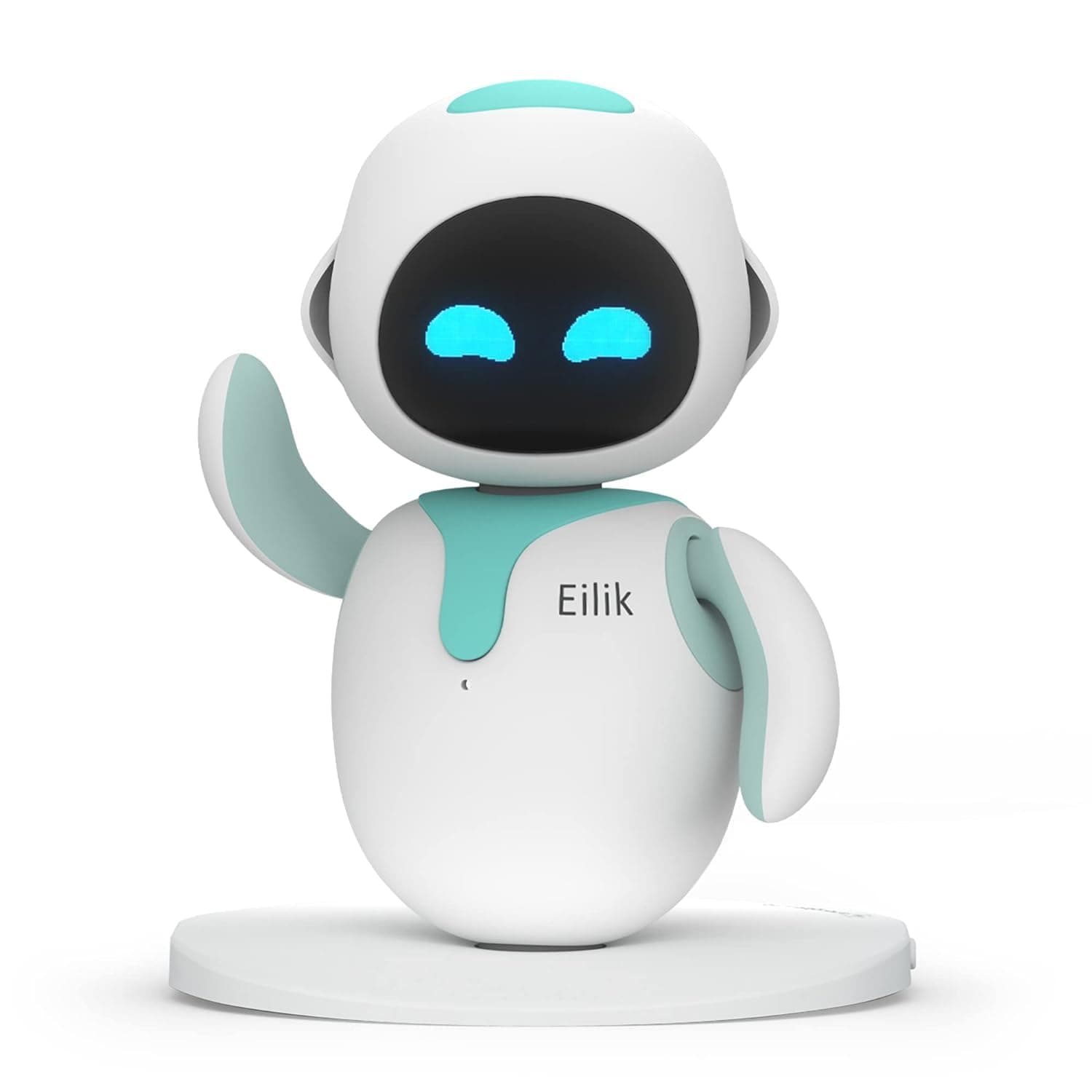 FASTRON Eilik- Desktop companion robot with emotional intelligence, perfect interactive companion at home or work.Unique gift for cute robot pets, kids, girls and boys (White Blue)