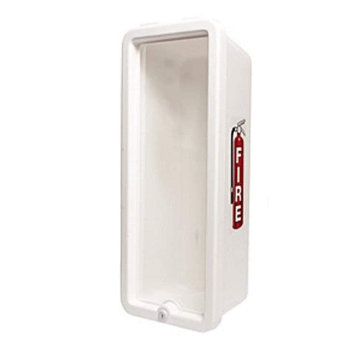 12005 White Plastic Replacement Frame with Lock for The 105-20 Chief Fire Extinguisher Cabinet