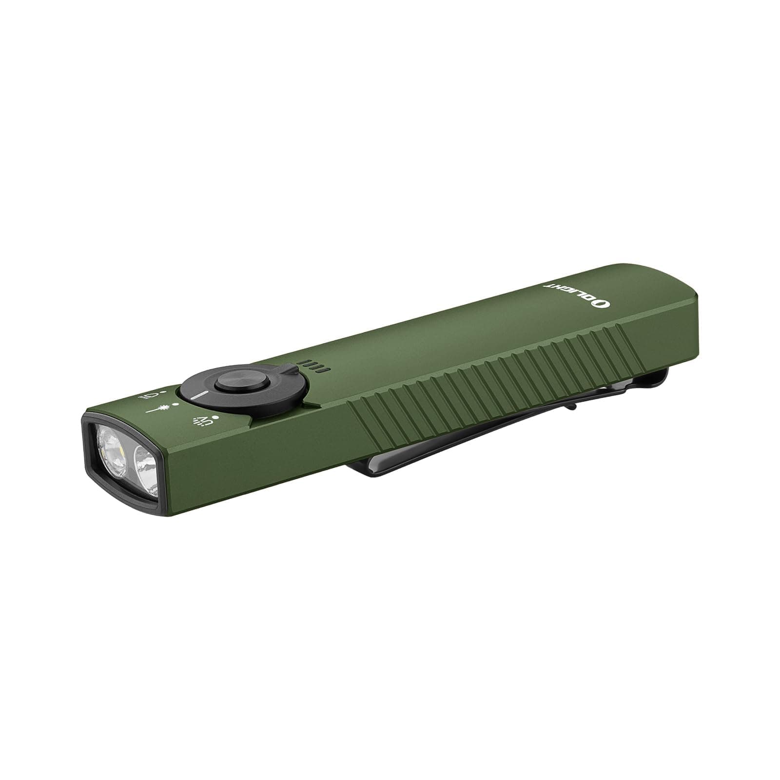 Arkfeld Pro 1300 Lumens Rechargeable EDC Flashlight with Green Beam,UV Light and Cool White LED Combo, Portable Torch, Multi-Light Sources Pocket Lights for Everyday Carry(OD Green)