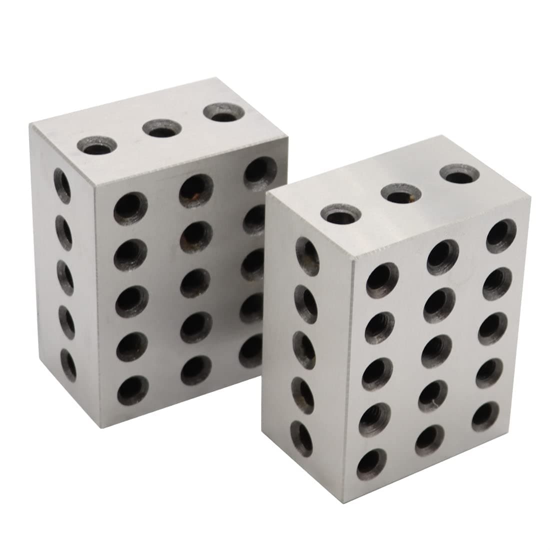 2-3-4 Blocks Set Matched Pair 23 Holes .0003" Squareness Hardened Steel Setup Blocks Ultra Precision Machinist 2"x3"x4" Blocks for Machinist Woodwork Metalwork