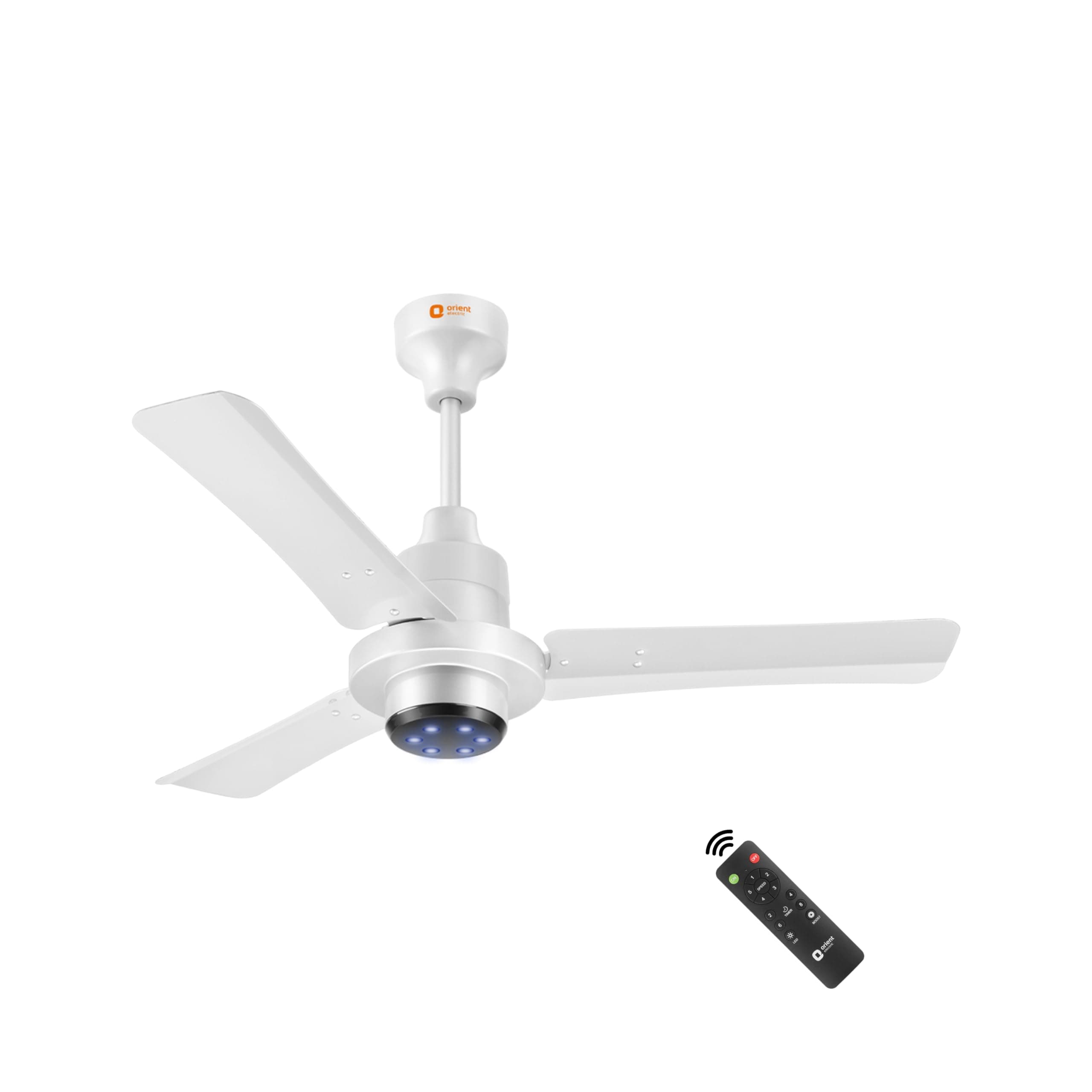 Orient Electric I Tome Pro 900 mm BLDC Ceiling Fan with Remote | BEE 5-star rated Energy Saving Fan | 3-year warranty by Orient | (White)