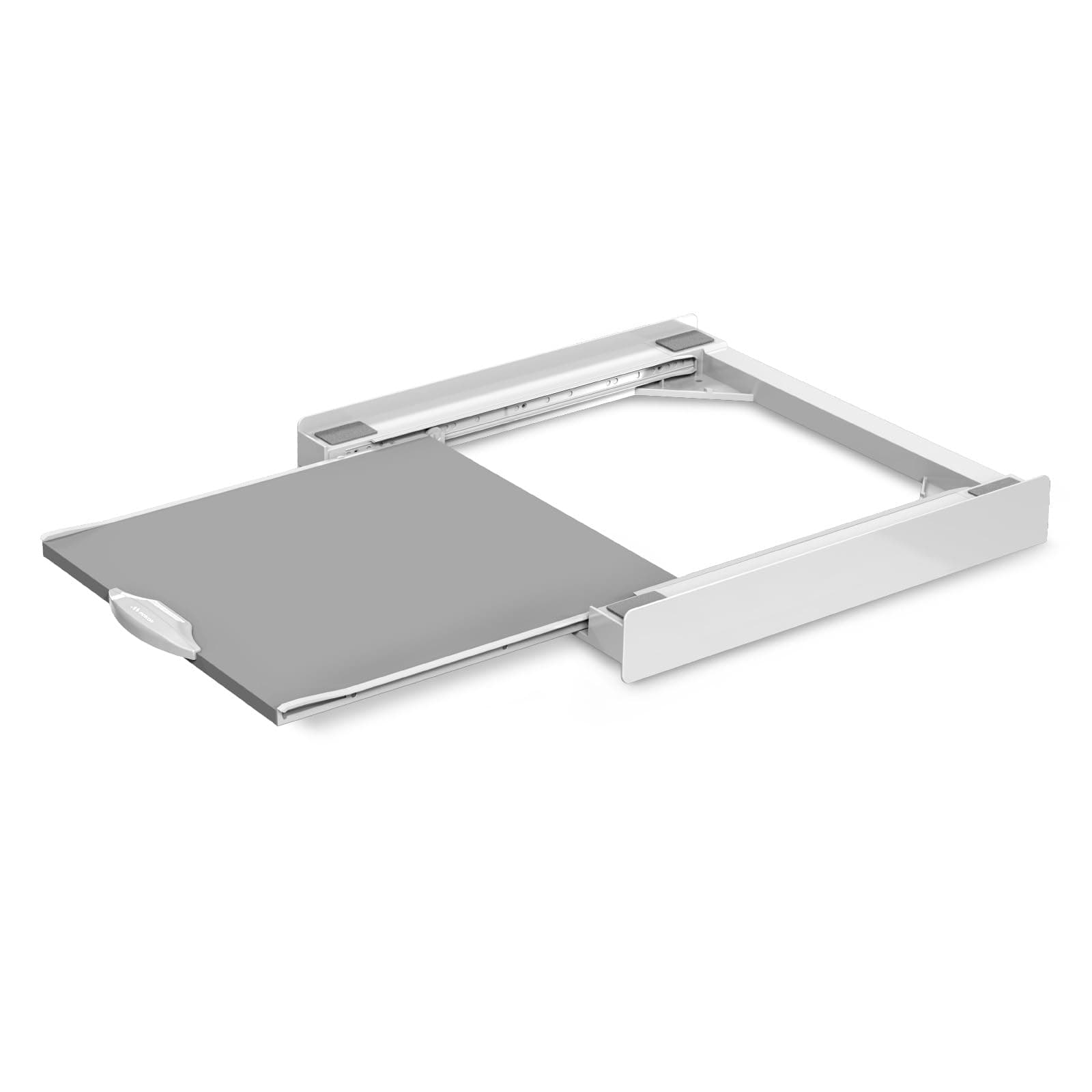 Torre EVO, Universal stacking kit for washing machine and drawer, with pull-out WOODEN SHELF, Maximum Load 250 kg, White