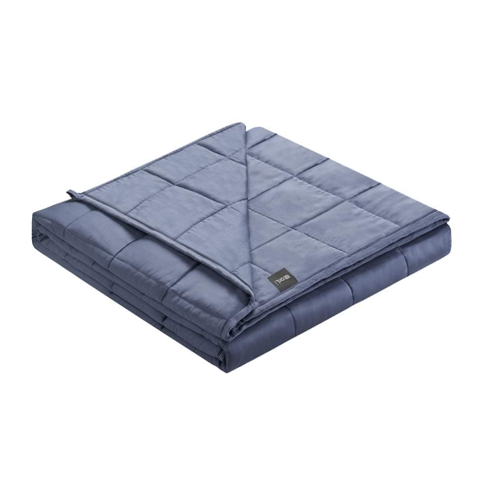 ZonLiCooling Weighted Blanket 25 lbs (80"x87" Grey Navy, King Size), Cool Summer Weighted Blanket for Adult, High Breathability Heavy Blanket with Premium Glass Beads