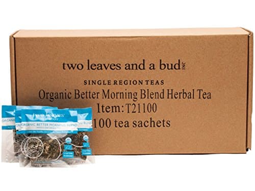 Two Leaves and a Bud Organic Better Morning Blend Herbal Tea, 100-Count