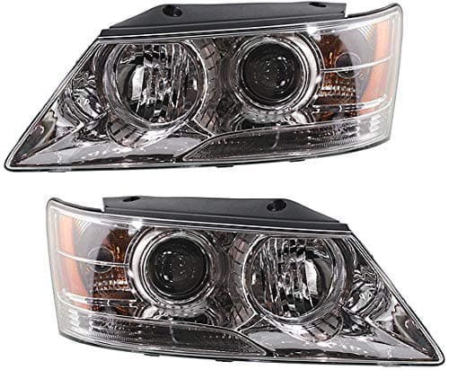 Garage-Pro Driver and Passenger Side Headlight for Hyundai Sonata 2009-2010 Halogen With bulb(s) Replaces# 921010A500 921020A500