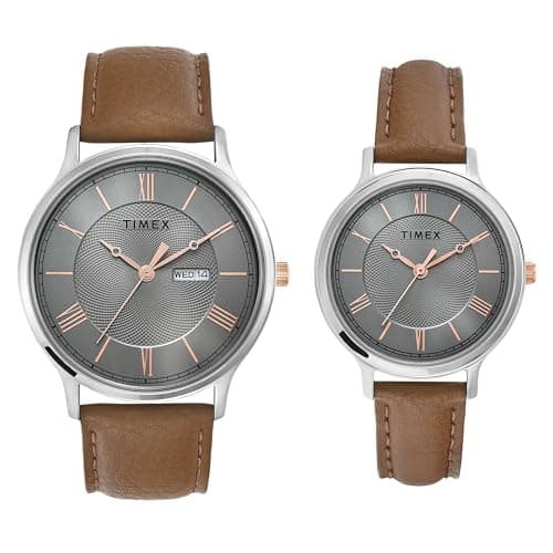 TIMEX Classics Analog Watch for Unisex with Round Dial & Water Resistant Unisex Wrist Watches, Grey, Onesize, Modern