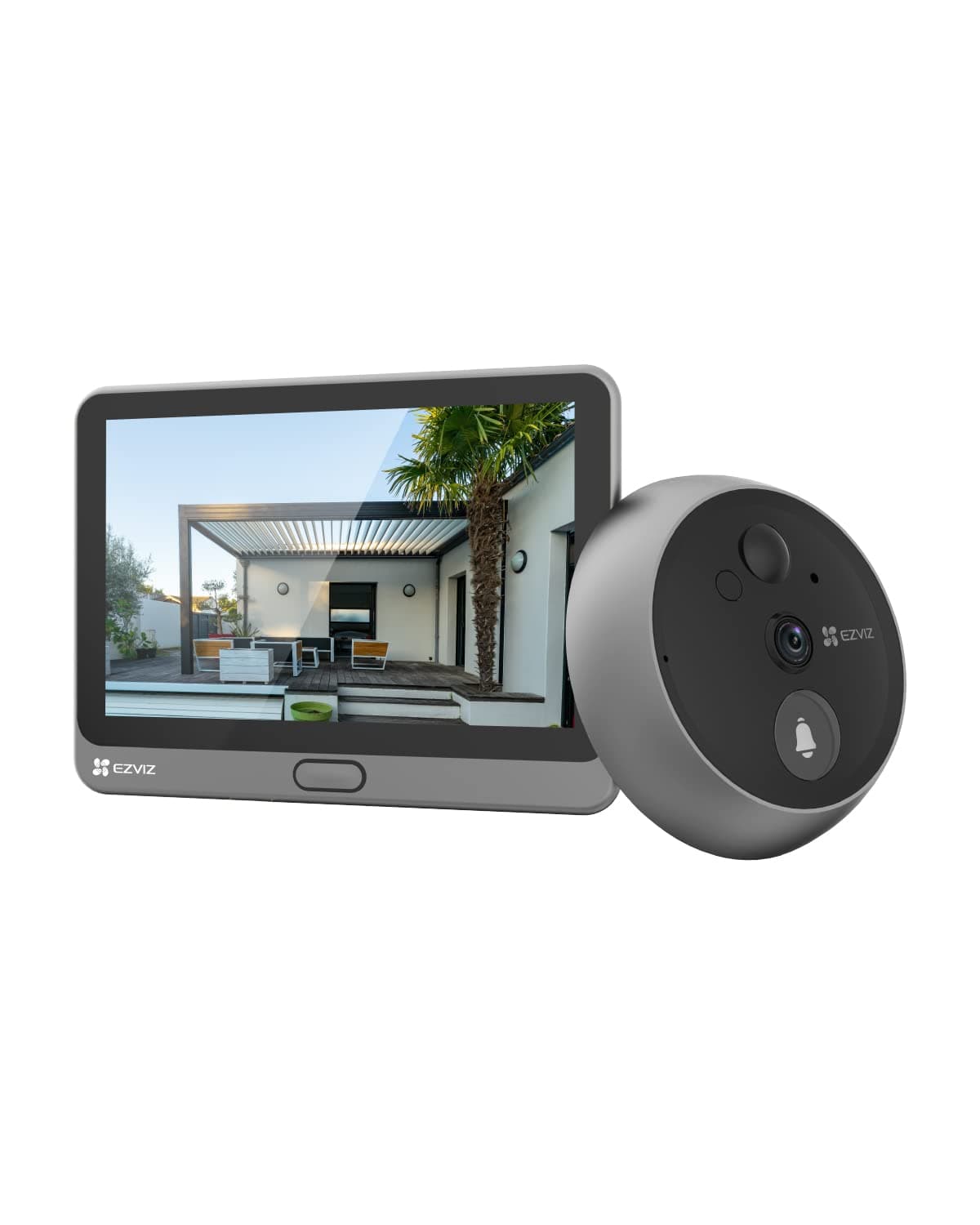 EZVIZ CP4 1080P Door Peephole Surveillance Camera Connected Video Intercom Video Door Viewer 4.3 Inch Touch Screen Battery 4600 mAh Human Detection Two-Way Audio 5 m Night Vision