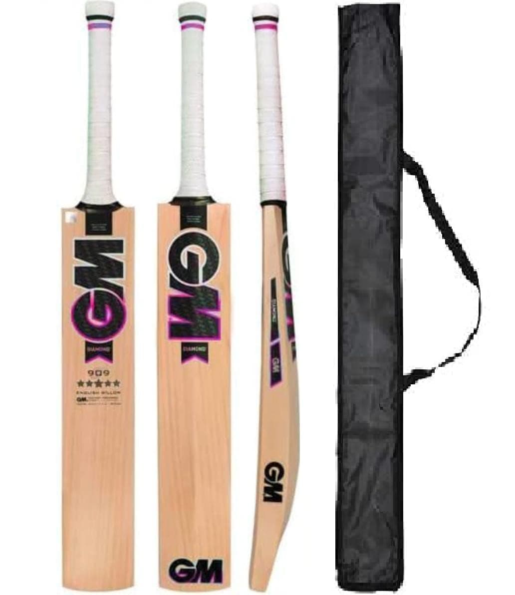 Grand Master Kashmiri Popular Willow Cricket Bat Full Size (Gm Bat) Play For Tennis Balll, Plastic Ball, Lather Ball, Rubber Bal With Bat Cover