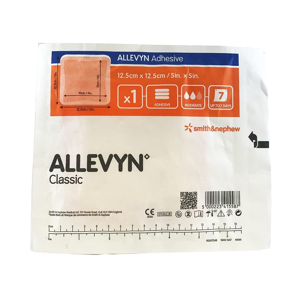 Allevyn Adhesive Classic Dressing 12.5cm x 12.5cm x 5 Wound Care Diabetic Ulcers Post Op