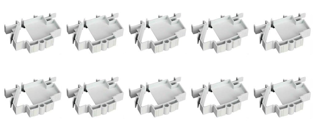 10 X Hager JK01B Blank Inserts for Hager Consumer Unit - 1 Module 1 Way