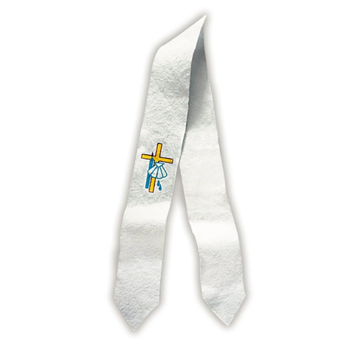Catholic BrandsBaptismal Felt Stole with Cross and Shell Design