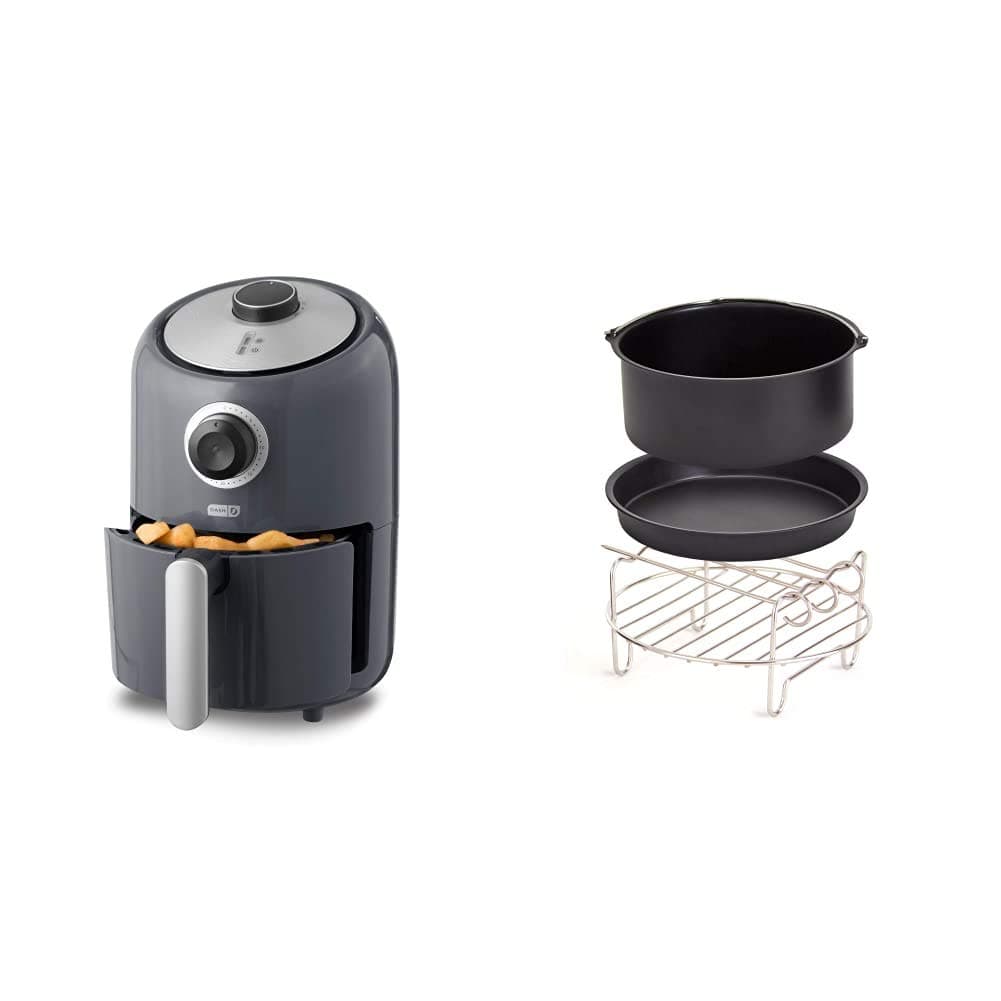 DASH Compact Air Fryer Oven Cooker Bundle with Accessories (2 Quart)