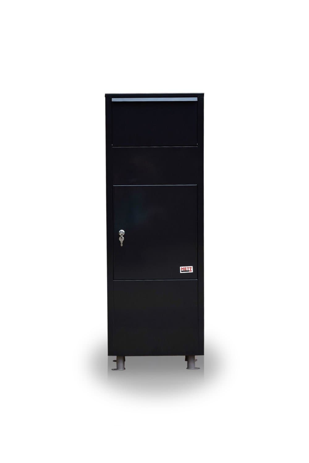 11 METZ Large BLACK Letter Box Post Box Mail Letterbox Drop tall PARCEL Box