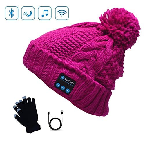 Playme Snow Hat Bluetooth Beanie Muisc Hat with Scree Touch Glove