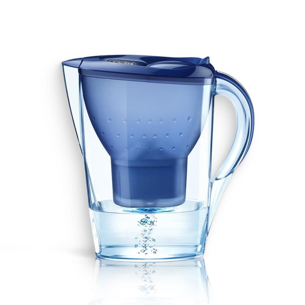 Daily Use 3.5L Water Filter Pitcher, Reduces Chlorine, Limescale, and Bacteria,Includes 1 Activated Carbon Water Filter Pitcher, Kitchen accessories, Blue